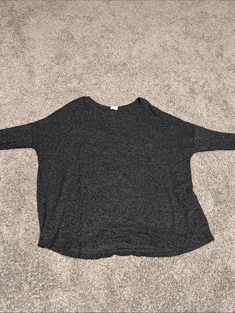 Merona Charcoal Gray Long Sleeve Tee